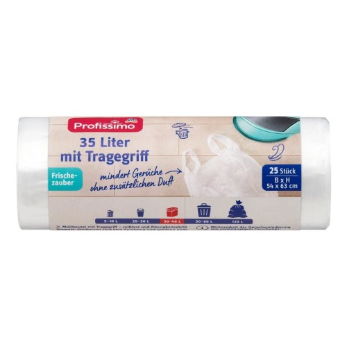 Profissimo Worki Na Śmieci Odpady Z Uszami Pochłania Zapachy 35L25szt.jpg