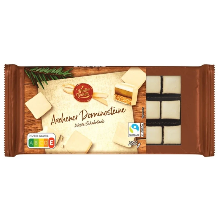 Wintertraum Domino Kostki Biała Czekolada Piernik 250g Boże Narodzenie