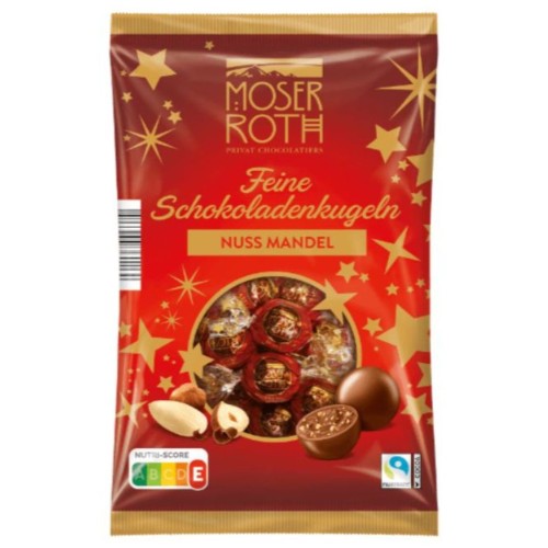 Moser Roth Świąteczne Kule Praliny Orzech Migdał 150g Mikołaj