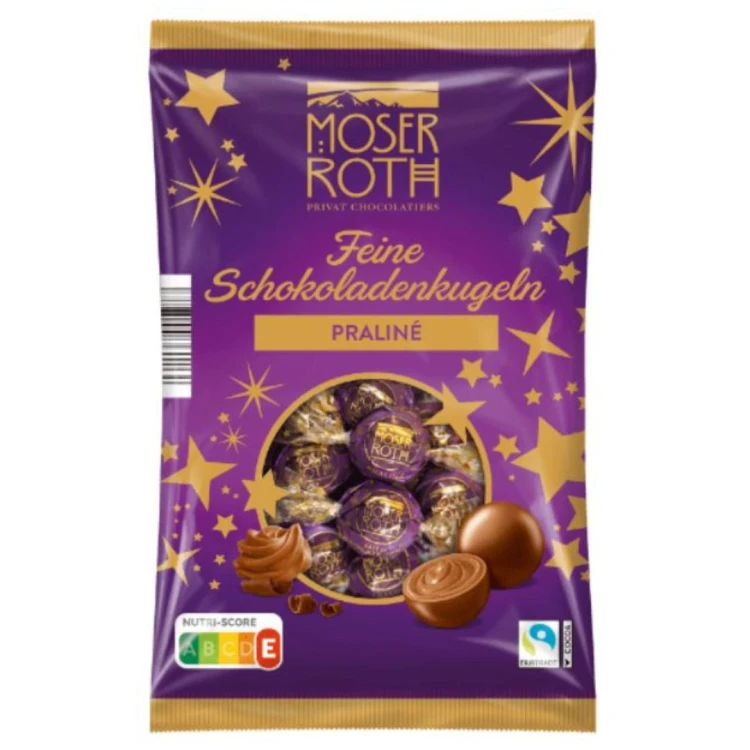 Moser Roth Świąteczne Kule Krem Pralinowy Czekolada 150g Mikołaj
