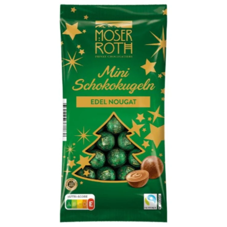 Moser Roth Świąteczne Mini Kulki Czekoladowe Z Nugatem Edel Nougat 150g Mikołaj