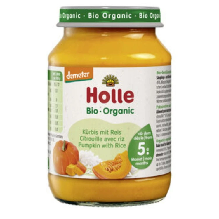 Holle Bio Ekologiczna Dynia Z Ryżem Pełnoziarnistym 5m 190g.jpg