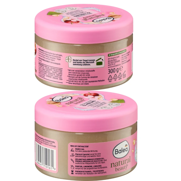 Balea Natural Peeling Do Ciała Sól Olej Migdałowy I Kwiat Wiśni 300.png
