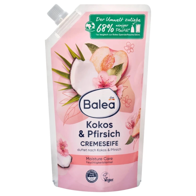 Balea Mydło W Płynie Kokos Brzoskwinia Zapas 500ml.jpg