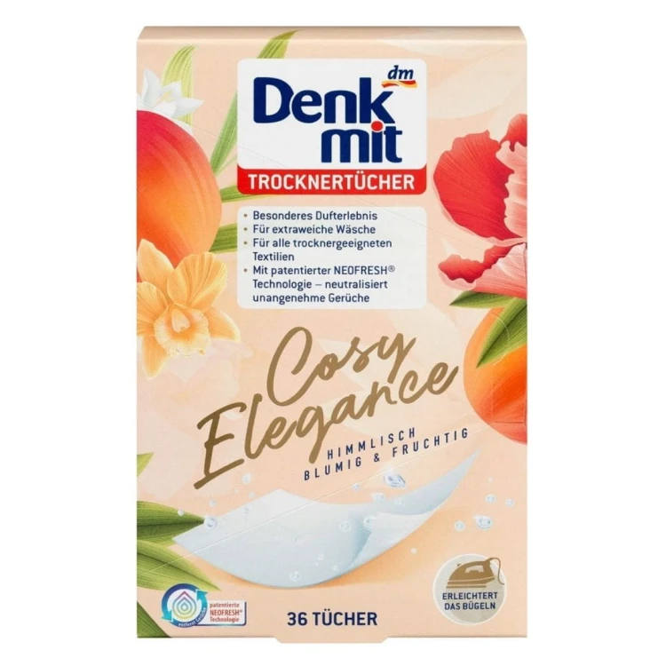 Denkmit Chusteczki Do Suszarki Cosy Elegance 36szt.jpg
