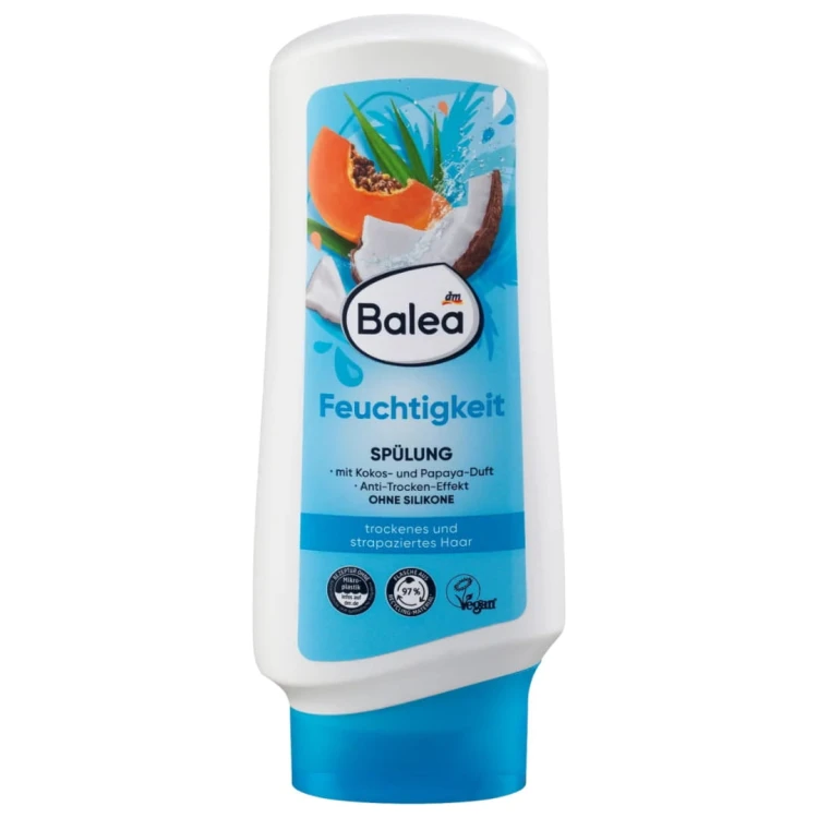 Balea Odżywka Nawilżająca Włosy Suche Zniszczone Kokos I Papaja 300ml.jpg