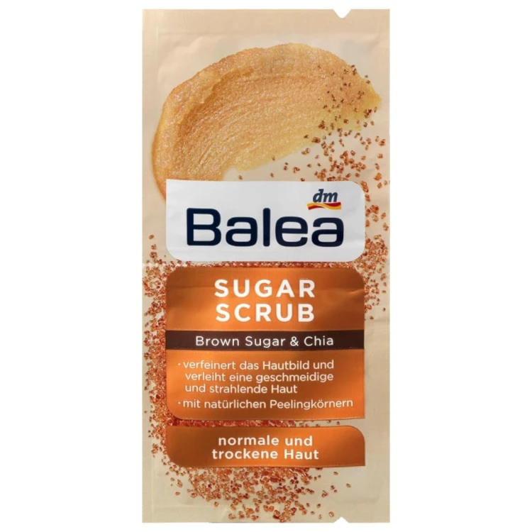 Balea Peeling Brązowy Cukier Chia Scrub Do Twarzy.jpg