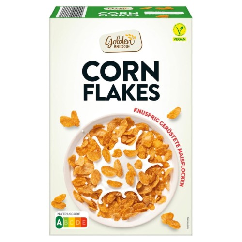 Golden Bridge Płatki Do Mleka Kukurydziane Taturalne 500g Corn Flakes.jpg