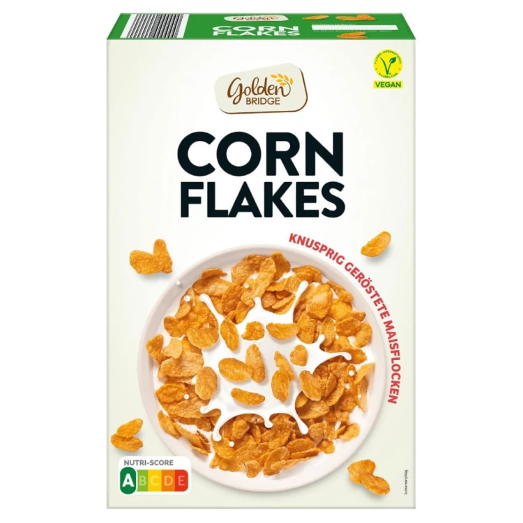 Golden Bridge Płatki Do Mleka Kukurydziane Taturalne 500g Corn Flakes.jpg