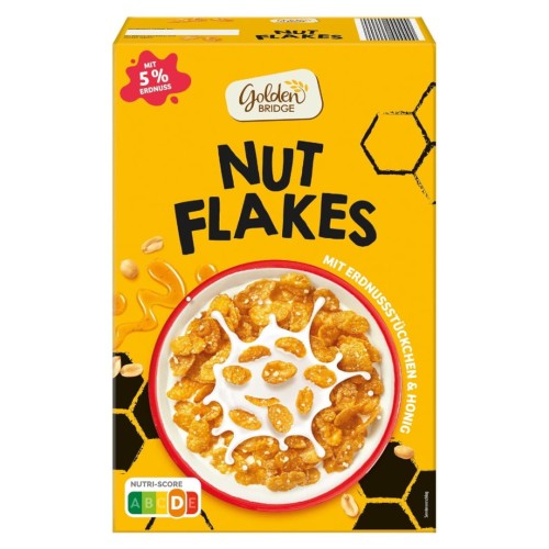 Golden Bridge Płatki Do Mleka Kukurydziane Miód I Orzechy 750g Nut Flakes.jpg