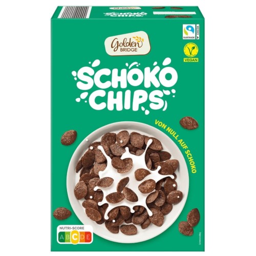 Golden Bridge Płatki Do Mleka Czekoladowe Muszelki 750g Schoko Chips.jpg