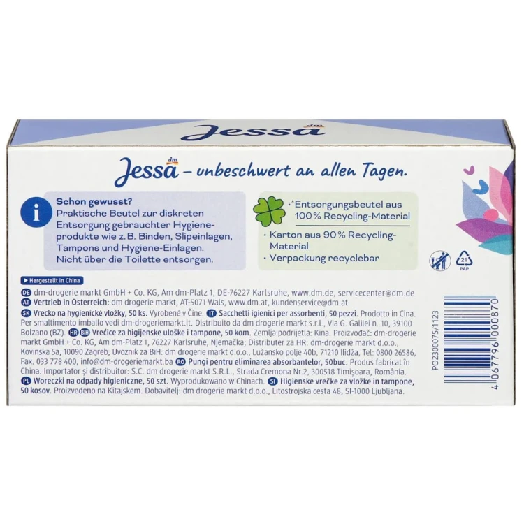 Jessa Woreczki Do Utylizacji Produktów Higienicznych Tampony Podpaski 50.jpg