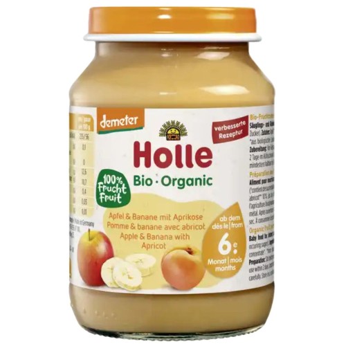 Holle Bio Ekologiczny Deser Owocowy Jabłko Banan Morela 6m 190g.jpg
