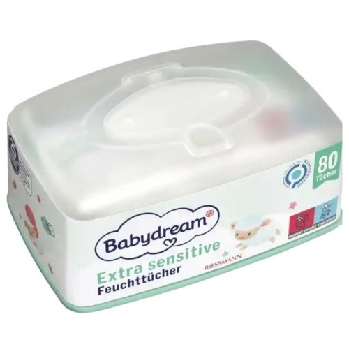 Babydream Chusteczki Z Aloesem + Pudełko Box 80 szt