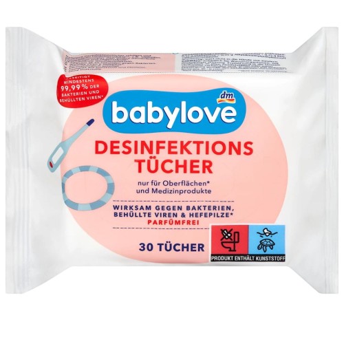 Babylove Chusteczki Do Dezynfekcji Smoczków Zabawek 30szt Bakterie Grzyby