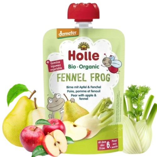 Holle Bio Mus Fennel Frog Gruszka Jabłko Koper Włoski Fenkuł
