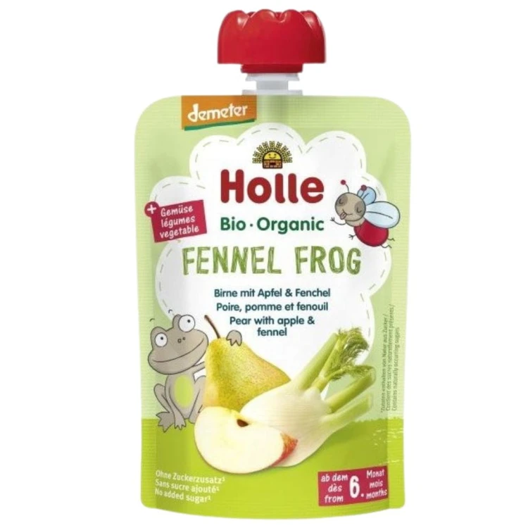 Holle Bio Mus Fennel Frog Gruszka Jabłko Koper Włoski Fenkuł