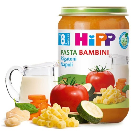 Hipp Bio Rigatoni Napoli Ekologiczny Obiadek Bez Mięsa Pasta Bambini 8m