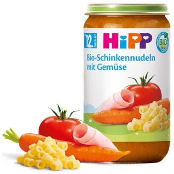 Hipp Bio Makaron Z Szynką I Sosem Warzywnym Ekologiczny Pyszny Obiadek 12m