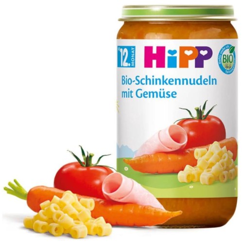 Hipp Bio Makaron Z Szynką I Sosem Warzywnym Ekologiczny Pyszny Obiadek 12m