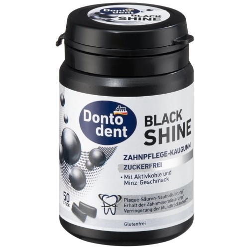 Dontodent Wybielająca Guma Do Żucia Black Shine 50 szt