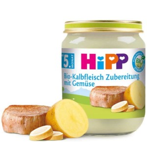 Hipp Bio Cielęcina Ziemniaki Pasternak 5m 125g Pożywny Obiadek