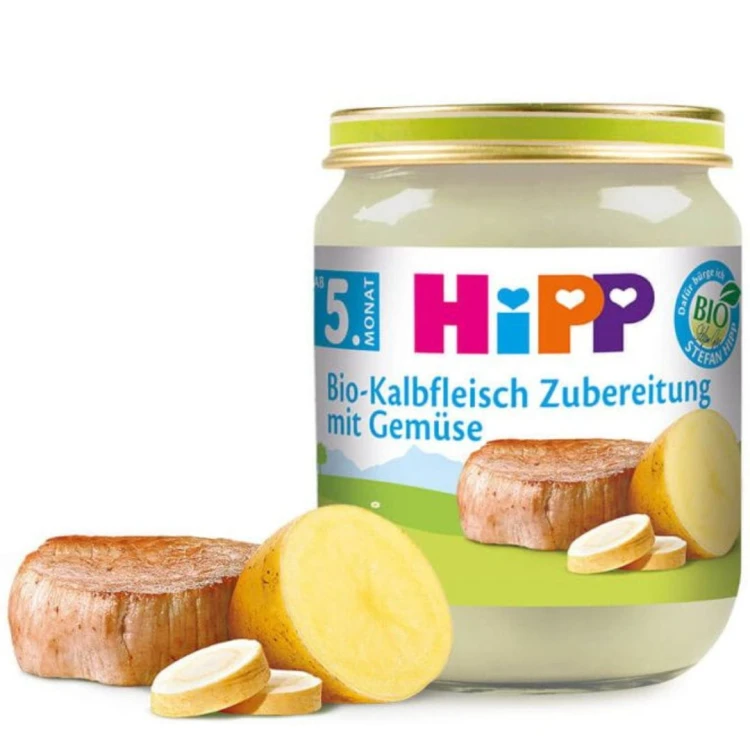 Hipp Bio Cielęcina Ziemniaki Pasternak 5m 125g Pożywny Obiadek