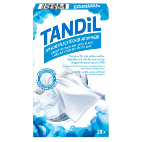 Tandil Chusteczki Wybielające Przeciw Żółknięciu I Szarzeniu Tkanin 20szt