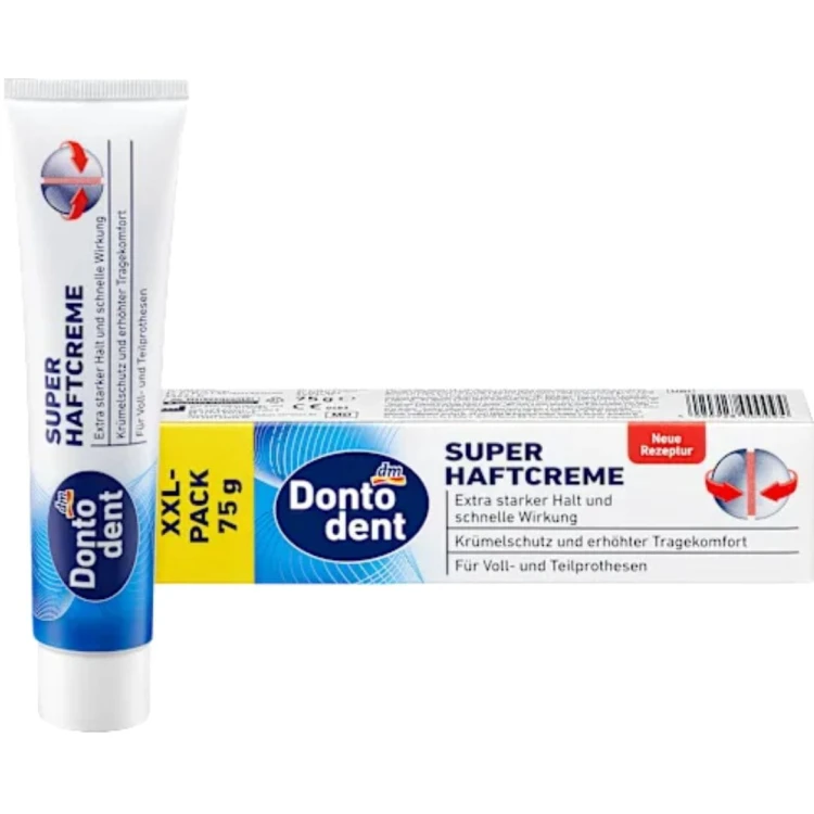 Dontodent Klej Do Protez Super Mocny W Kremie 75g Opakowanie XXL