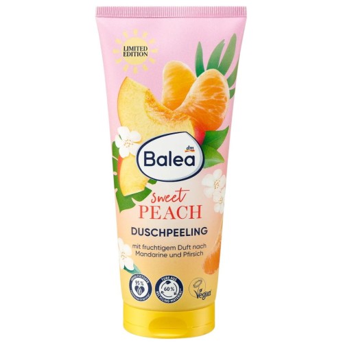 Balea Sweet Peach Peeling Myjący Do Ciała 200ml Mandarynka Brzoskwinia