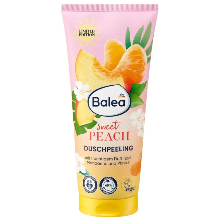 Balea Sweet Peach Peeling Myjący Do Ciała 200ml Mandarynka Brzoskwinia