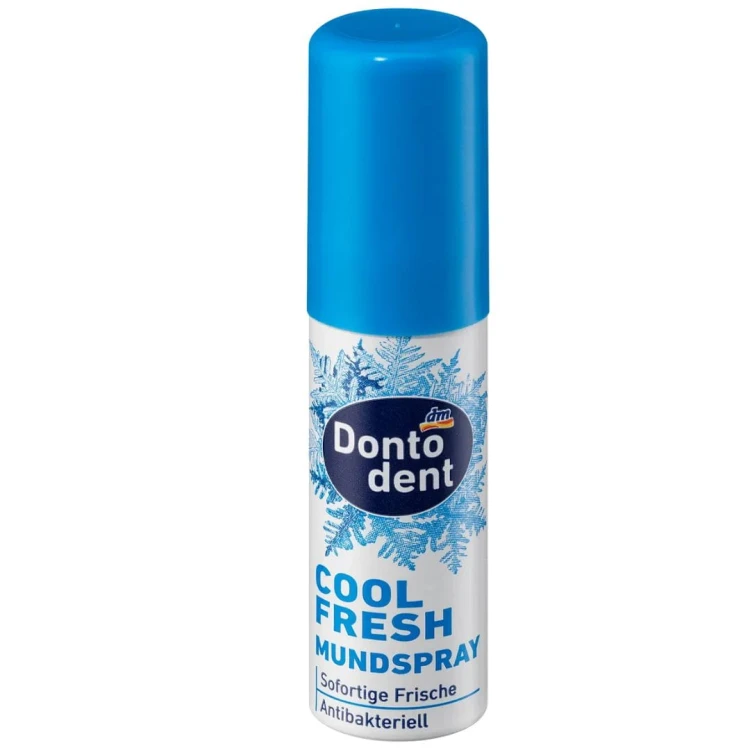 Dontodent Cool Fresh Spray Do Ust Przeciwbakteryjny Odświeża Bez Fluoru 15ml