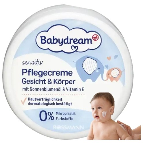 Babydream Krem Pielęgnacyjny Dla Dzieci Od 1 Dnia Z Wit E I Olejkiem Słonecznikowym 150ml