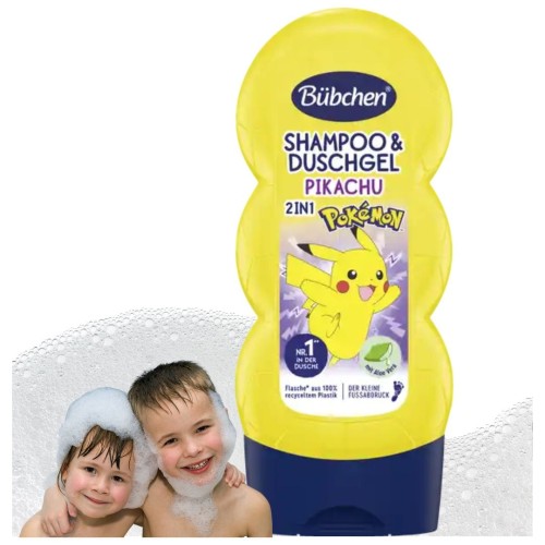 Bubchen Kids Szampon Do Włosów I Żel 2w1 Pokemon Pikachu 230ml