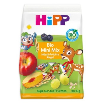 Hipp Bio Mini Mix Batoników Z Musli 10szt 1r Ze Zdrowymi Zbożami