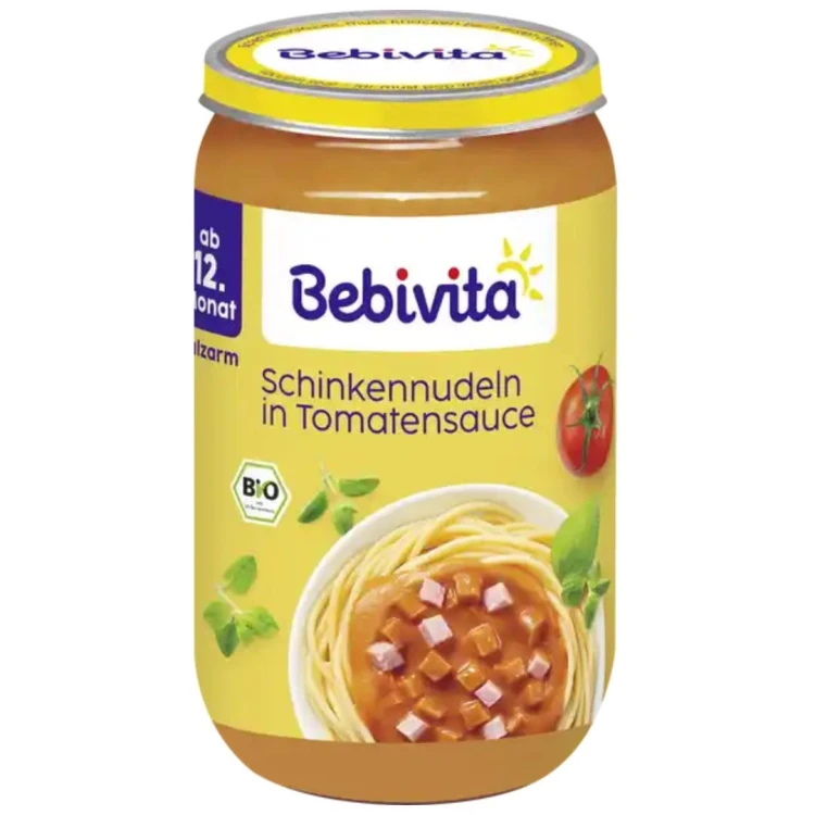 Bebivita Bio Makaron Z Szynka I Sos Pomidorowy 12m