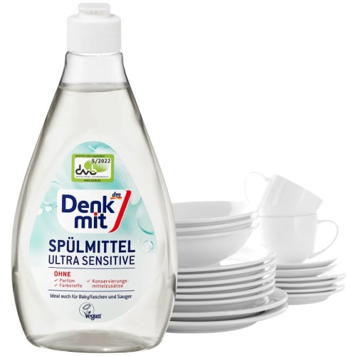 Denkmit Ultra Sensitive Płyn Do Mycia Naczyń 500ml Dla Alergików Bez Perfum