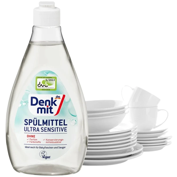 Denkmit Ultra Sensitive Płyn Do Mycia Naczyń 500ml Dla Alergików Bez Perfum