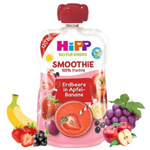 Hipp Bio Smoothie Truskawka Jabłko Banan 100% Owoców W Saszetce