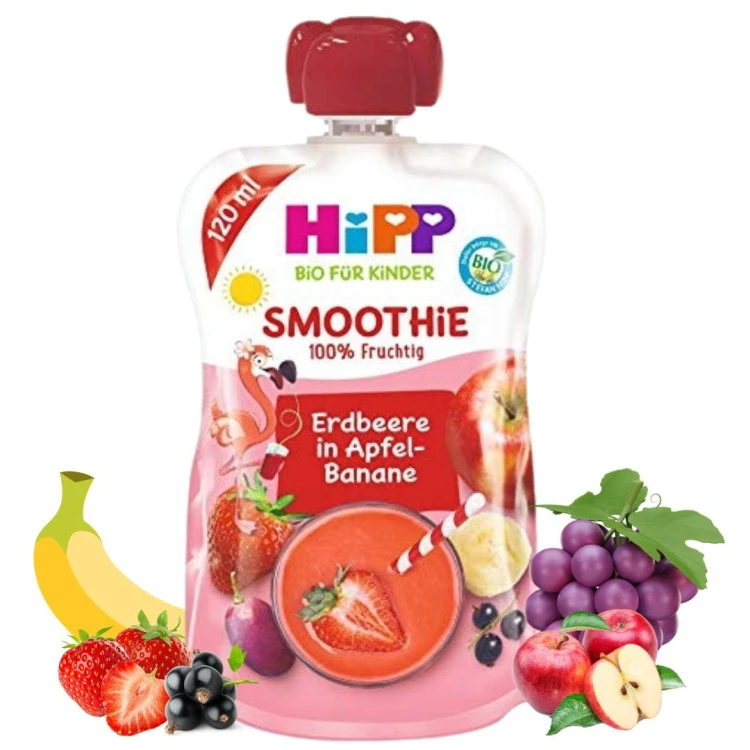 Hipp Bio Smoothie Truskawka Jabłko Banan 100% Owoców W Saszetce