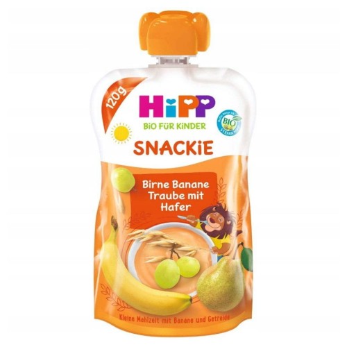 Hipp Bio Snackie Gruszka Banan Winogron Owies 120g Deserek W Saszetce