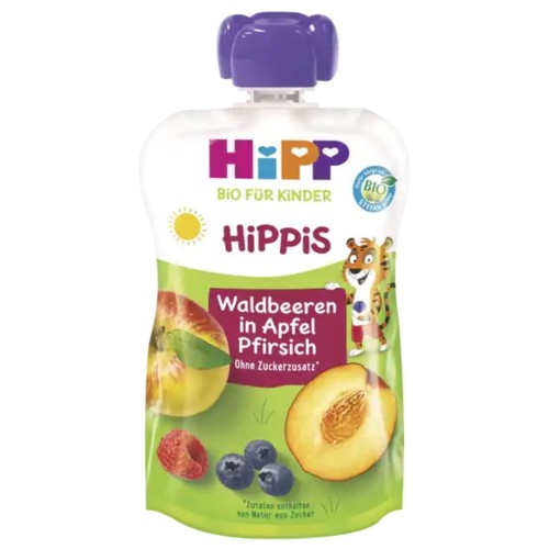 Hipp Hippis Bio Owoce Leśne W Saszetce Z Jabłkiem I Brzoskwinią Deserek Mus