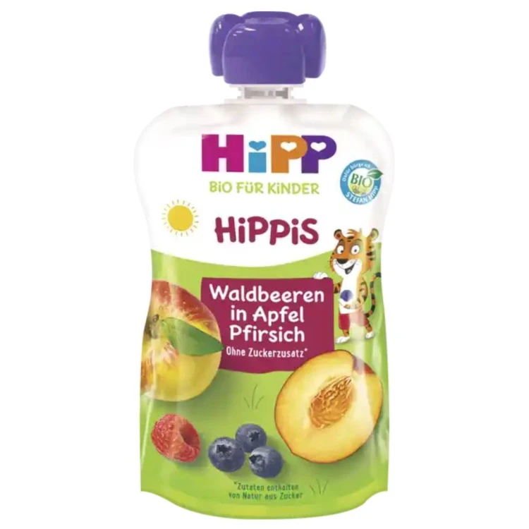 Hipp Hippis Bio Owoce Leśne W Saszetce Z Jabłkiem I Brzoskwinią Deserek Mus