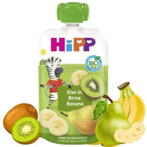 Hipp Hippis Bio Mus Owocowy W Saszetce Kiwi Gruszka Banan 100g Deserek