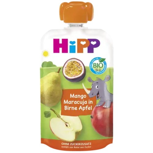 Hipp Hippis Bio Mus Owocowy W Saszetce Mango Marakuja Gruszka Jabłko