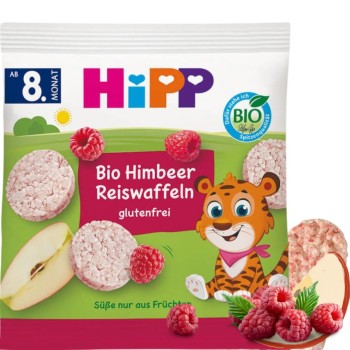 Hipp Bio Wafelki Ryżowe Z Sokiem Malinowym Bez Glutenu Malinowe Ciasteczka