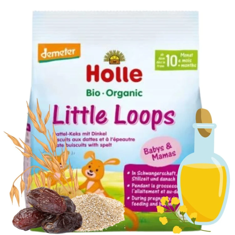 Holle Little Loops Orkiszowo Owsiane Keksy Z Daktylami Ciasteczka 10+