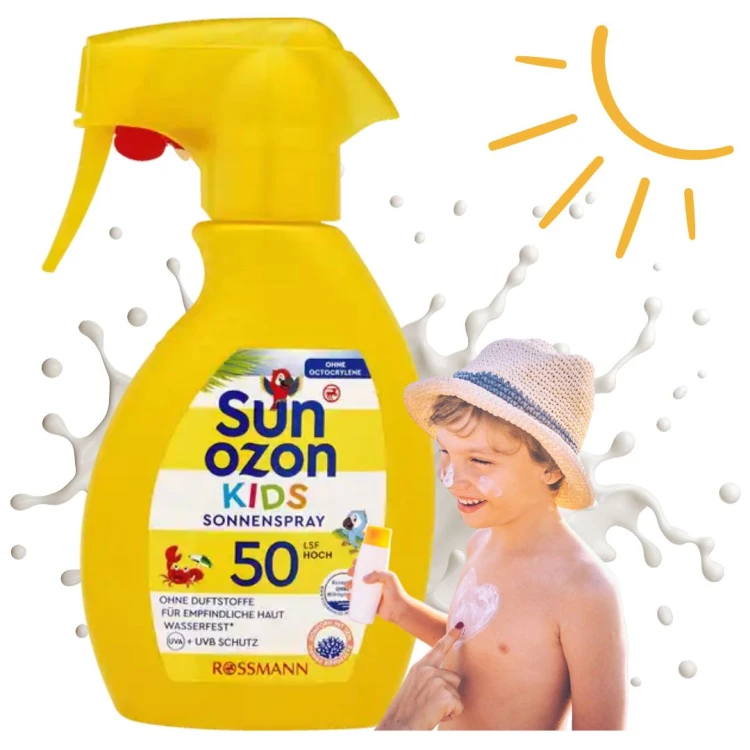 Sun Ozon Kids Spray Ochronny Na Słońce Mleczko Przeciwsłoneczne Filtr 50