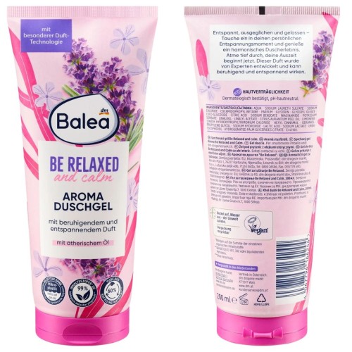 Balea Be Relax Aroma Żel Pod Prysznic Lawenda Relaksujący Z Olejkiem 200ml