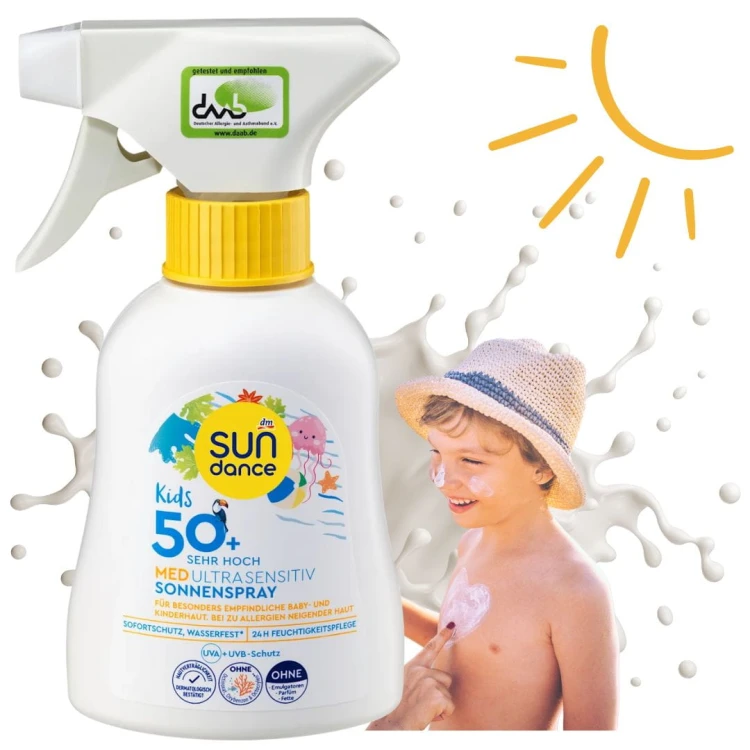 Sundance Med Kids Spray Ochronny Sensitive Na Słońce Skóra Wrażliwa Filtr 50+